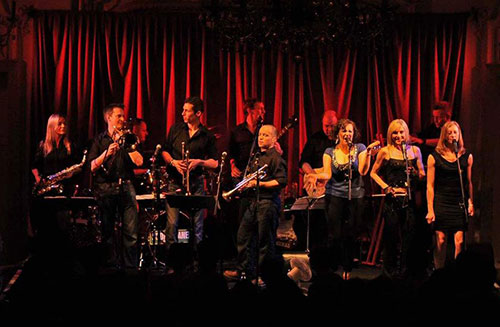 Group shot of Bodkin Lane on stage